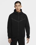 nike tech fleece top - black